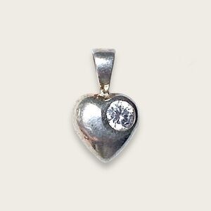 925 Sterling Silver Pendant Heart Shaped